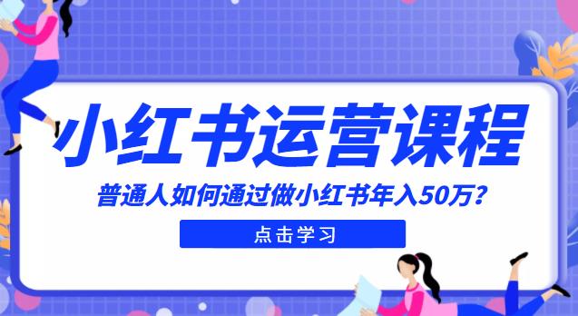 1562、最适合普通人的小红书入门课程：普通人如何通过做小红书年入50万-知识学院