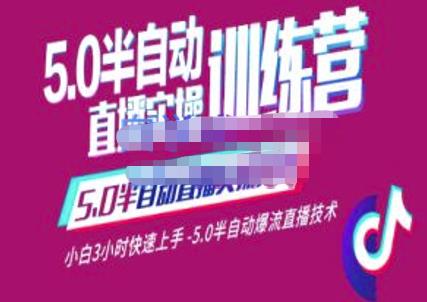 1313、蚂蚁·5.0半自动直播2345心法，小白3小时快速上手，5.0半自动爆流直播技术-知识学院