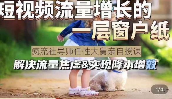 2275、任性大舅·宠物行业短视频运营课(不讲废话)，短视频流量增长的一层窗户纸，解决流量焦虑&实现降本增效-知识学院