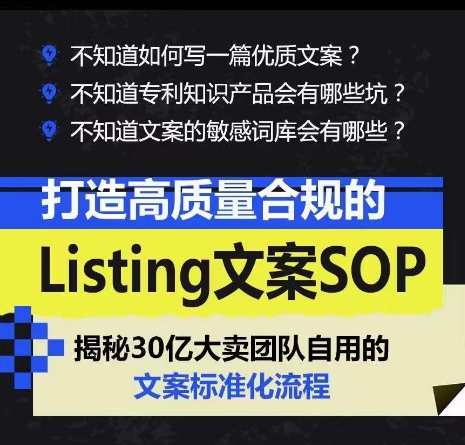 3266、打造高质量合规的Listing文案SOP，掌握亚马逊文案工作的标准化-知识学院